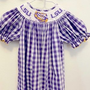 LSU Smocked dress